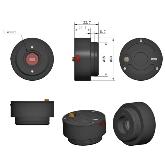 Cámara BMS CMOS USB 2.0 de 2 MP con WiFi
