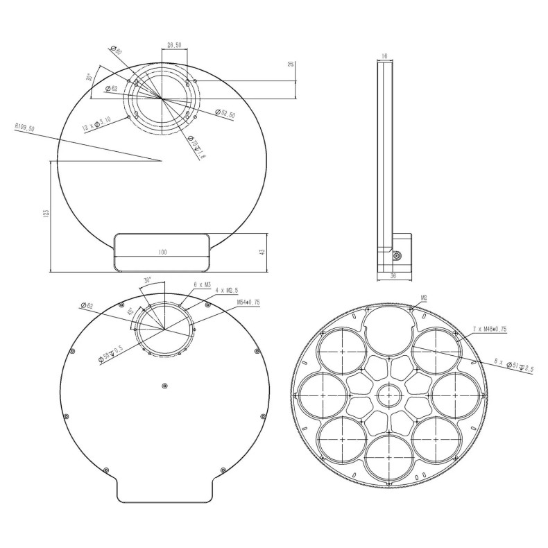 Rueda portafiltros Snowflake 8 x...
