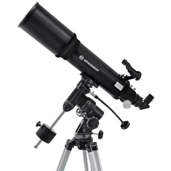 Telescopio refractor BRESSER Polaris-II 102/600 EQ3 con adaptador para smartphone y filtro solar