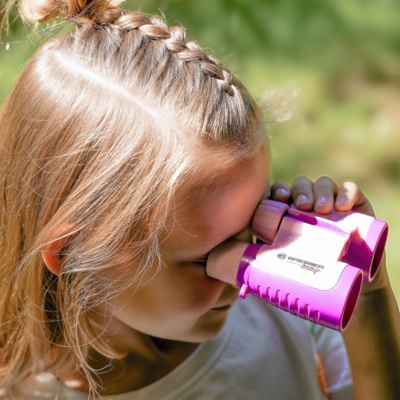 Prismáticos para niños BRESSER JUNIOR 3x30 color fucsia