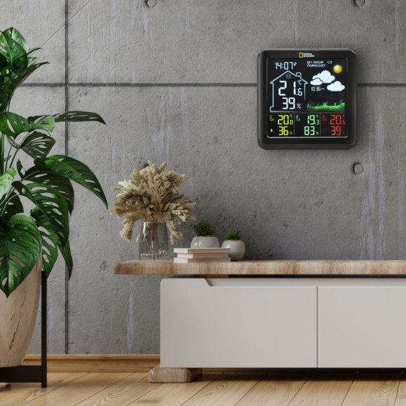 Estación meteorológica NATIONAL GEOGRAPHIC VA color LCD incluye 3 sensores