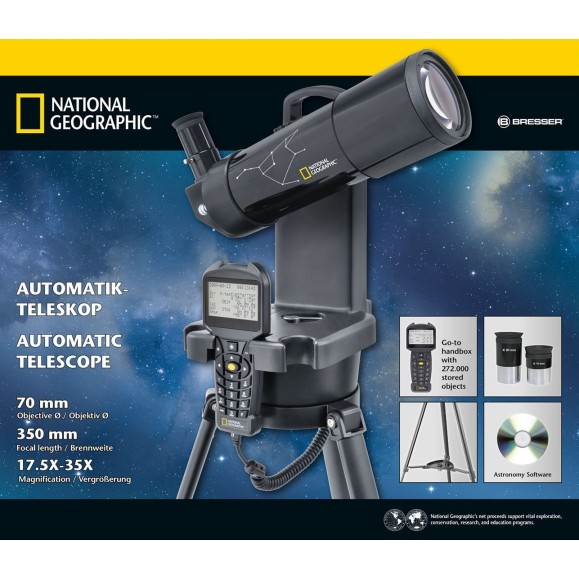 Telescopio refractor National Geographic GOTO 70/350 9062000