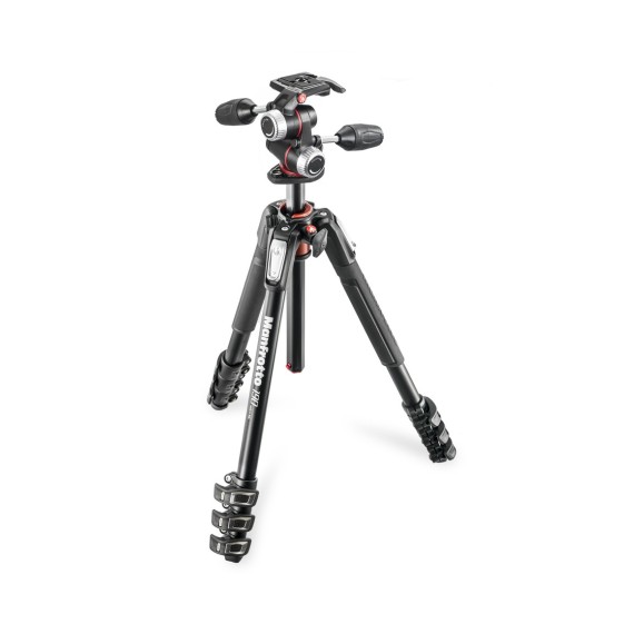 Kit Trípode de Aluminio Manfrotto 190XPRO4-3W con rótula 3 Way