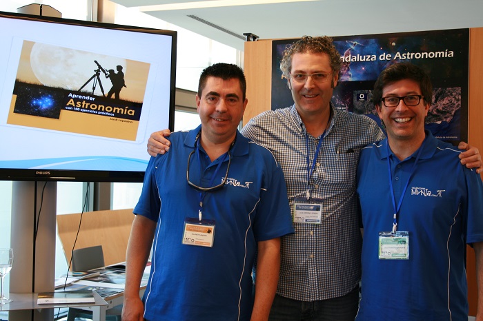 El equipo de Telescopiomania con Jordi Lopesino